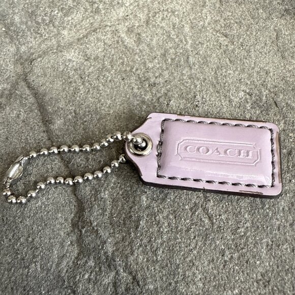 Coach Handbags - Vintage COACH Purse Hang Tag Lilac Mini 1.5"